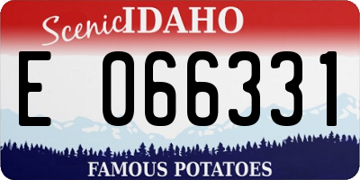 ID license plate E066331