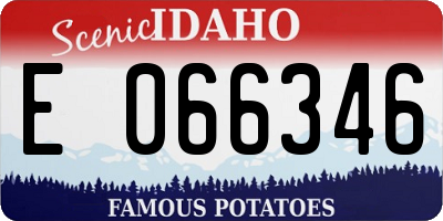 ID license plate E066346