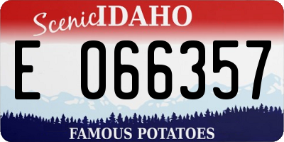 ID license plate E066357