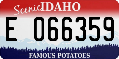 ID license plate E066359