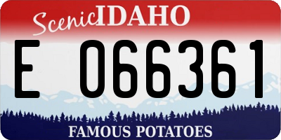 ID license plate E066361