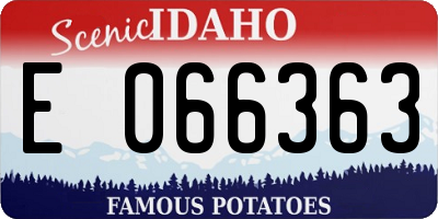 ID license plate E066363