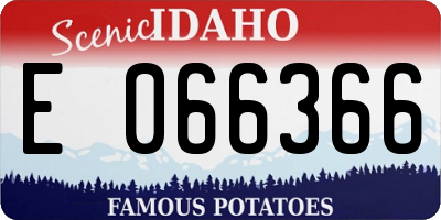 ID license plate E066366