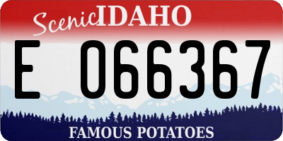 ID license plate E066367
