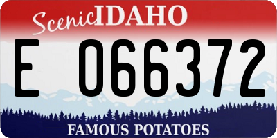 ID license plate E066372