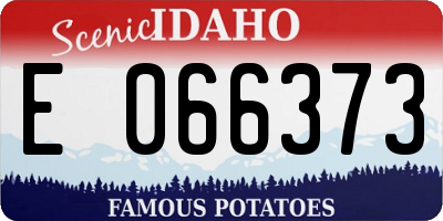 ID license plate E066373