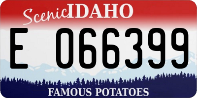 ID license plate E066399