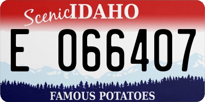 ID license plate E066407