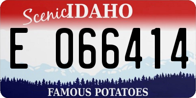 ID license plate E066414