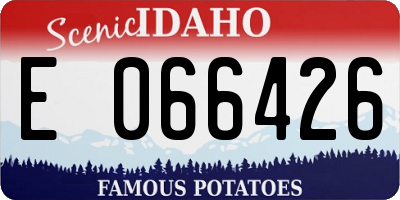 ID license plate E066426