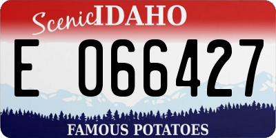 ID license plate E066427
