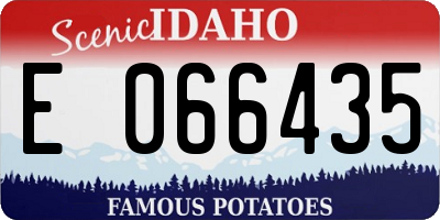 ID license plate E066435