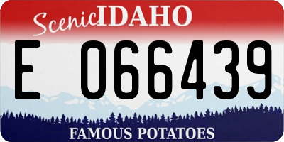 ID license plate E066439