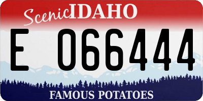 ID license plate E066444