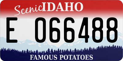 ID license plate E066488