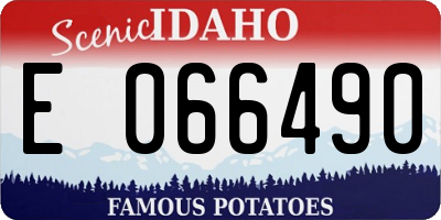 ID license plate E066490