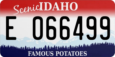ID license plate E066499