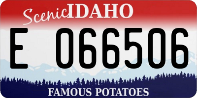 ID license plate E066506