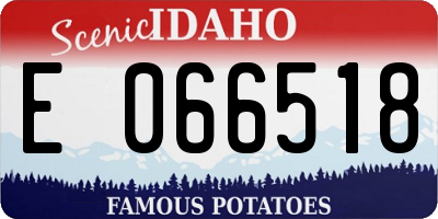 ID license plate E066518