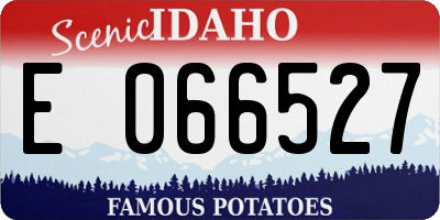 ID license plate E066527