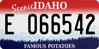 ID license plate E066542