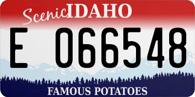 ID license plate E066548
