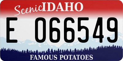 ID license plate E066549