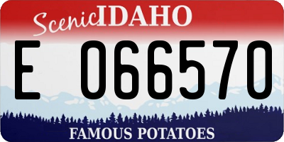 ID license plate E066570
