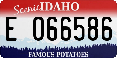 ID license plate E066586
