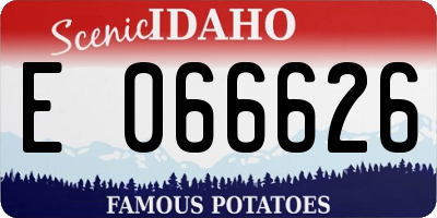 ID license plate E066626