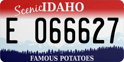 ID license plate E066627