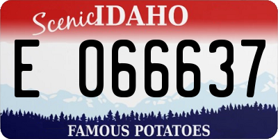 ID license plate E066637