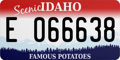 ID license plate E066638
