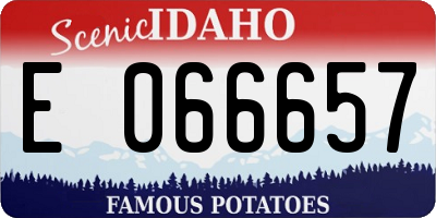 ID license plate E066657