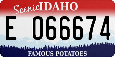ID license plate E066674