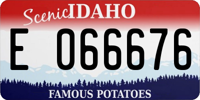 ID license plate E066676
