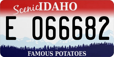 ID license plate E066682