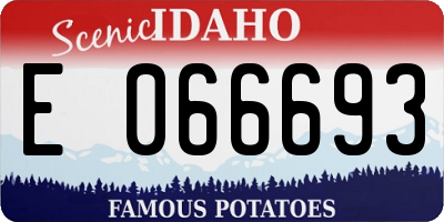 ID license plate E066693
