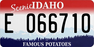 ID license plate E066710