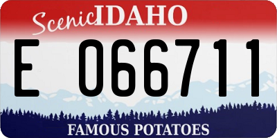 ID license plate E066711