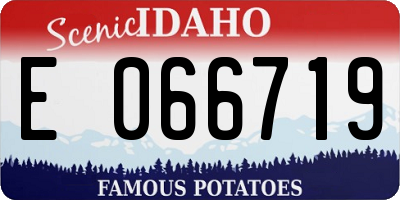 ID license plate E066719