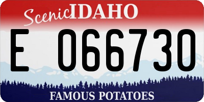 ID license plate E066730