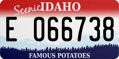 ID license plate E066738