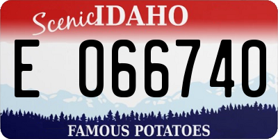 ID license plate E066740