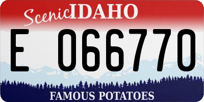 ID license plate E066770