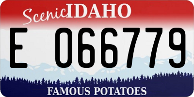 ID license plate E066779