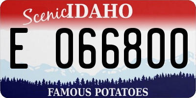 ID license plate E066800