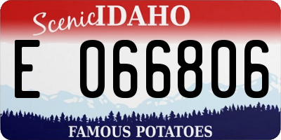 ID license plate E066806