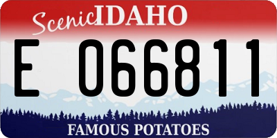 ID license plate E066811