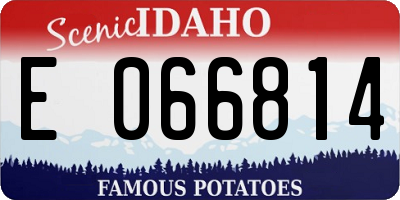 ID license plate E066814
